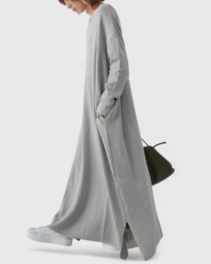 AVA – RELAXED V-NECK MAXI DRESS
