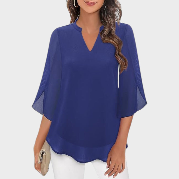 SERENA – ELEGANT FLOW ¾ SLEEVE BLOUSE