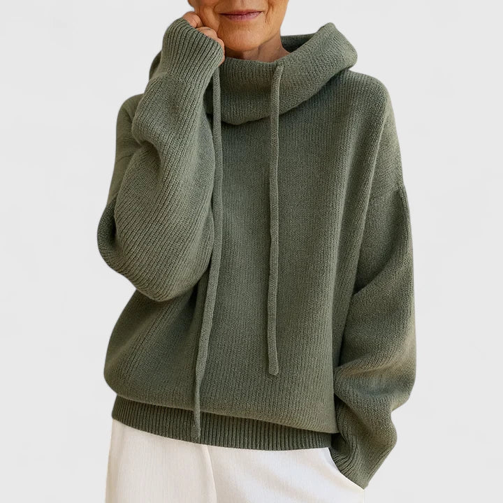 TATUM – RELAXED HOODED KNIT SWEATER