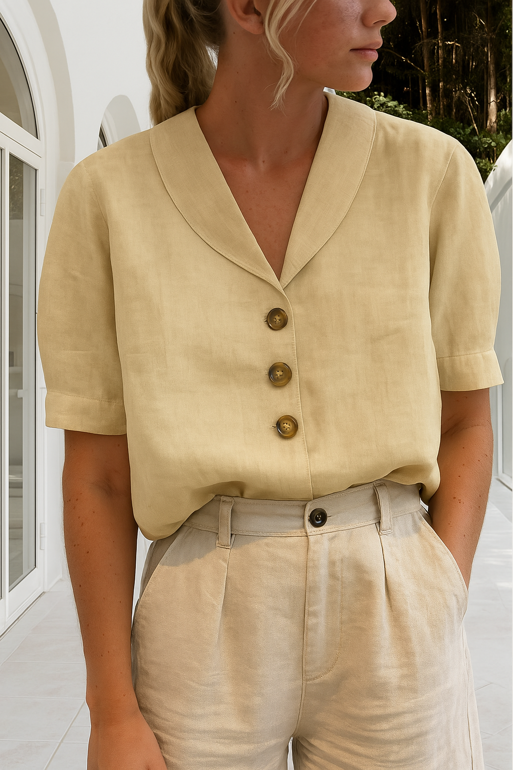 STACY – CLASSIC BUTTON BLOUSE