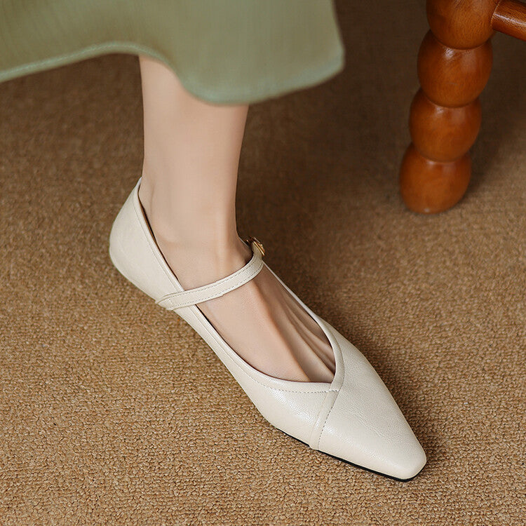 ISLA – ELEGANT POINTED-TOE MARY JANES