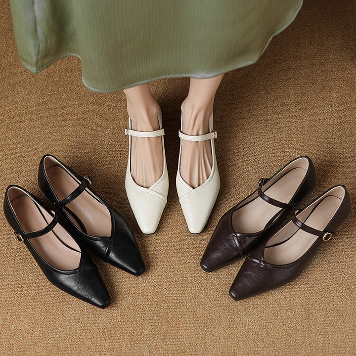 ISLA – ELEGANT POINTED-TOE MARY JANES