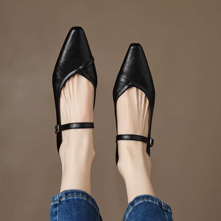 ISLA – ELEGANT POINTED-TOE MARY JANES