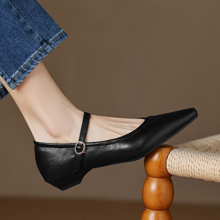 ISLA – ELEGANT POINTED-TOE MARY JANES