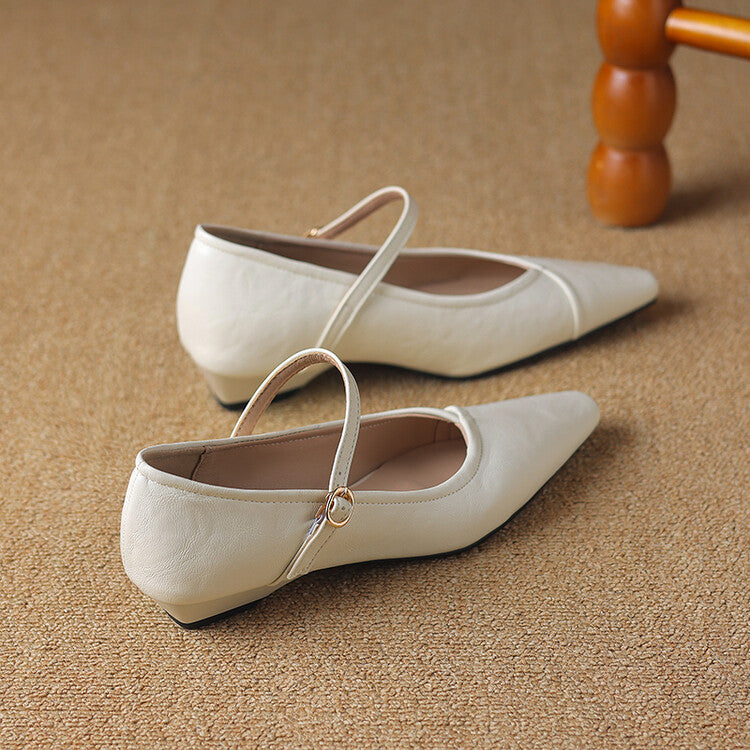 ISLA – ELEGANT POINTED-TOE MARY JANES