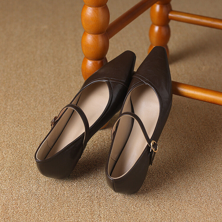 ISLA – ELEGANT POINTED-TOE MARY JANES