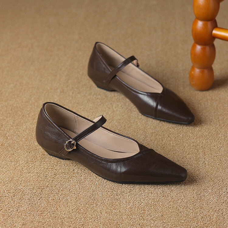 ISLA – ELEGANT POINTED-TOE MARY JANES