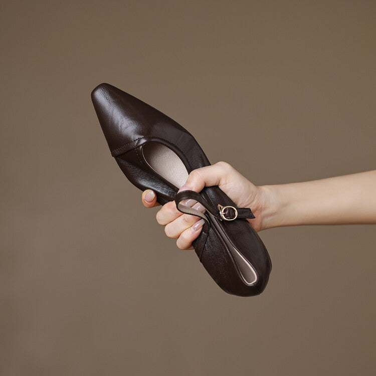 ISLA – ELEGANT POINTED-TOE MARY JANES