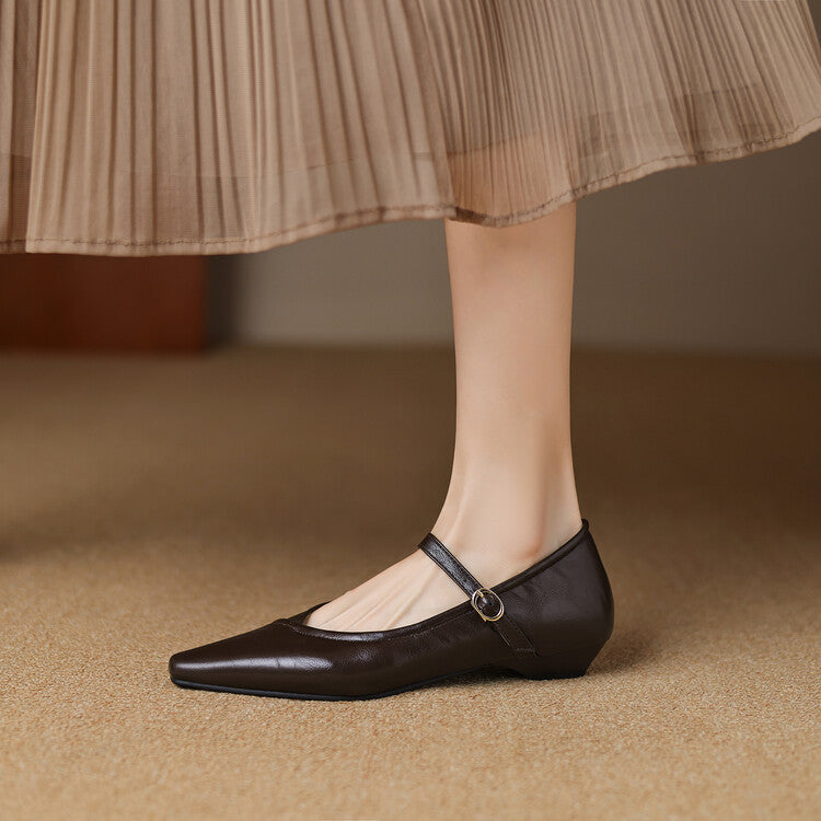 ISLA – ELEGANT POINTED-TOE MARY JANES