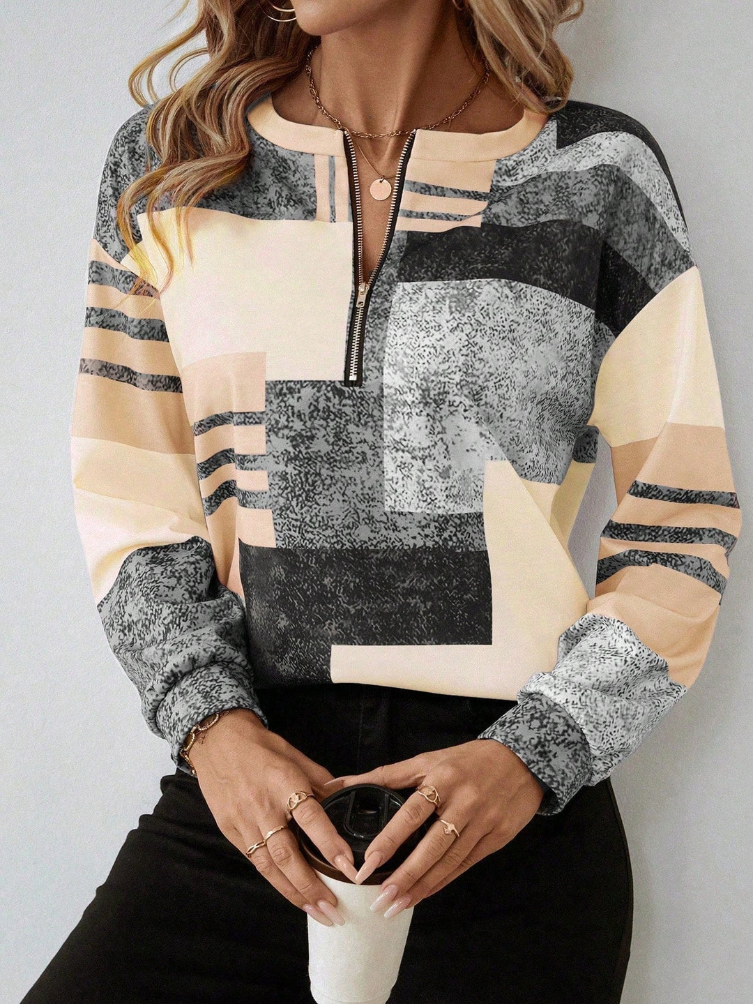 BELLE – MODERN ZIP FRONT BLOUSE