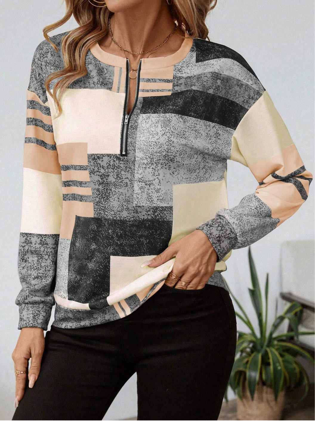 BELLE – MODERN ZIP FRONT BLOUSE
