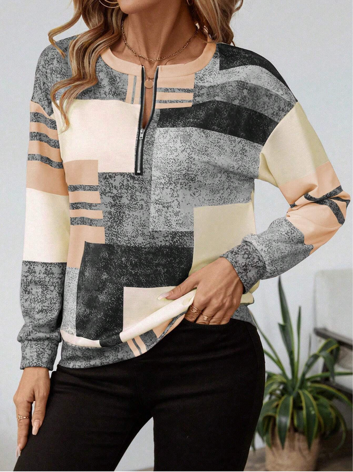 BELLE – MODERN ZIP FRONT BLOUSE