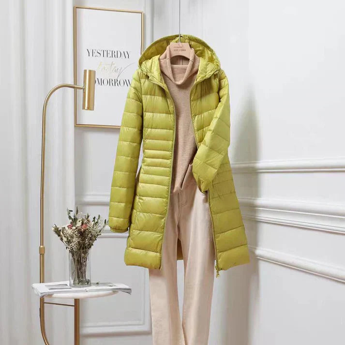 CHEYENNE – LONG HOODED PUFFER COAT