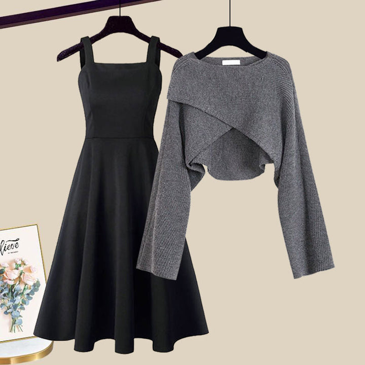 NATALIA – ELEGANT DRESS & SWEATER SET
