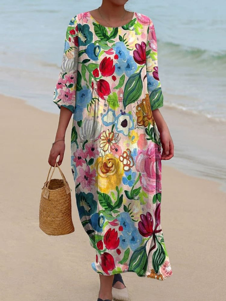 MARIS – VIBRANT FLORAL MAXI DRESS