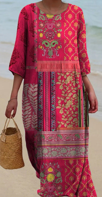 MARIS – VIBRANT FLORAL MAXI DRESS