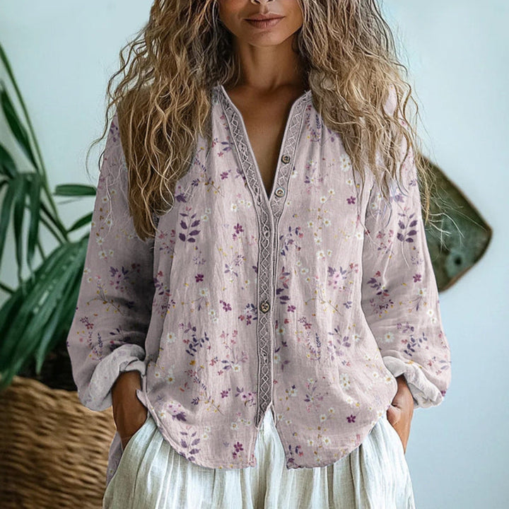 DOROTHY – FLORAL BUTTON-DOWN BLOUSE