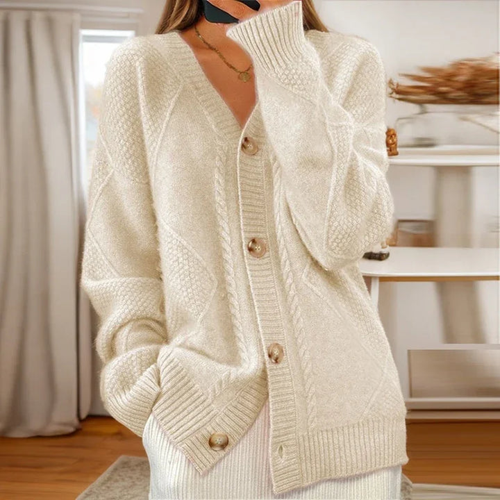 ZAIRA – COZY KNIT BUTTON-DOWN CARDIGAN