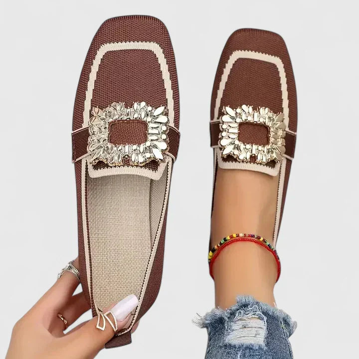 VERONICA – SPARKLING SQUARE-TOE LOAFERS