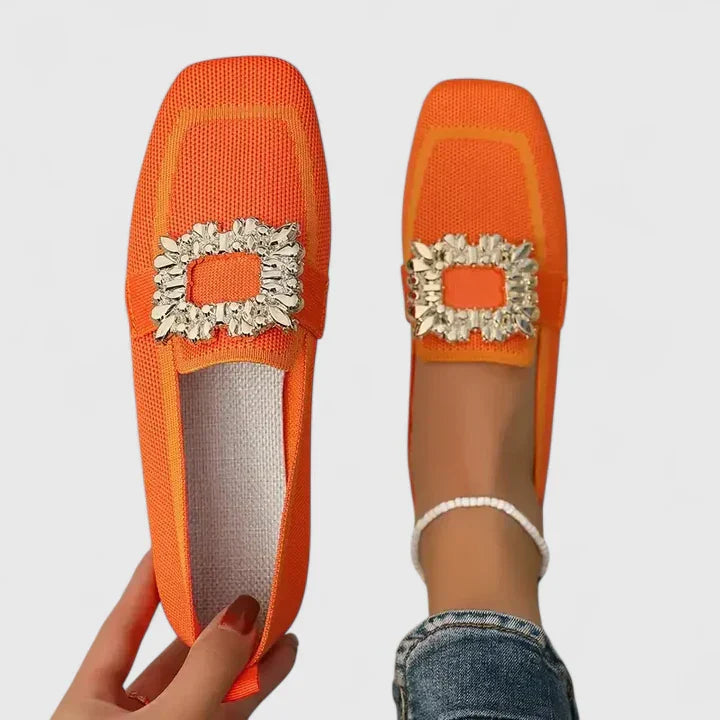 VERONICA – SPARKLING SQUARE-TOE LOAFERS