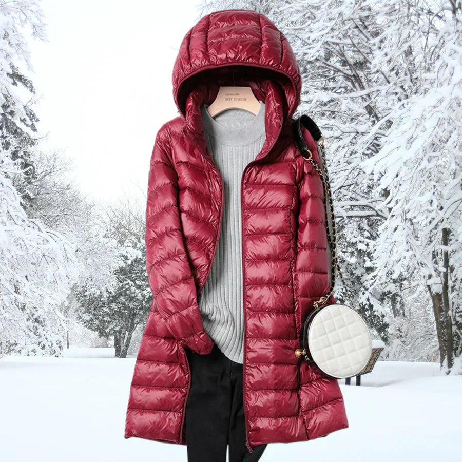 CHEYENNE – LONG HOODED PUFFER COAT