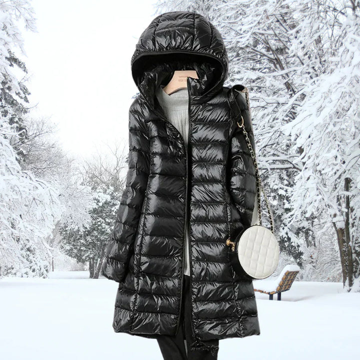 CHEYENNE – LONG HOODED PUFFER COAT