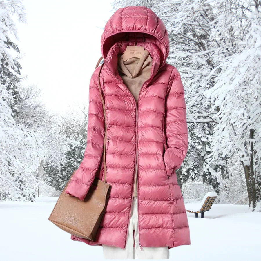 CHEYENNE – LONG HOODED PUFFER COAT