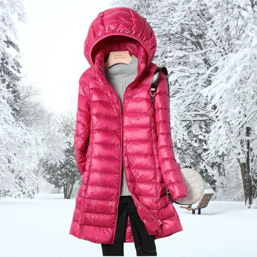 CHEYENNE – LONG HOODED PUFFER COAT