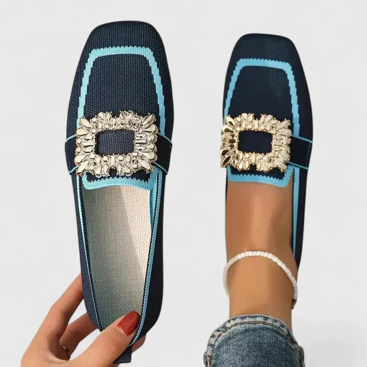 VERONICA – SPARKLING SQUARE-TOE LOAFERS