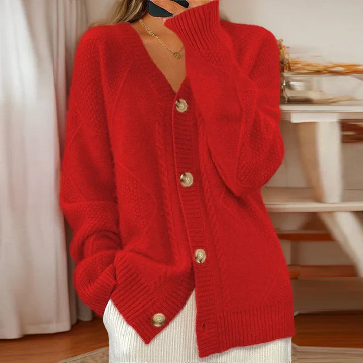 ZAIRA – COZY KNIT BUTTON-DOWN CARDIGAN