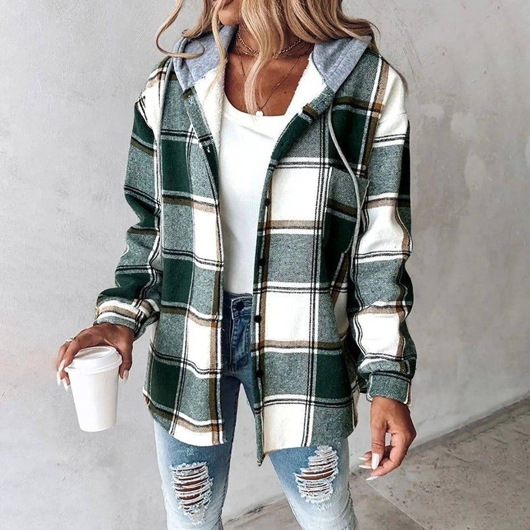 DESTINY – PLAID HOODED SHACKET