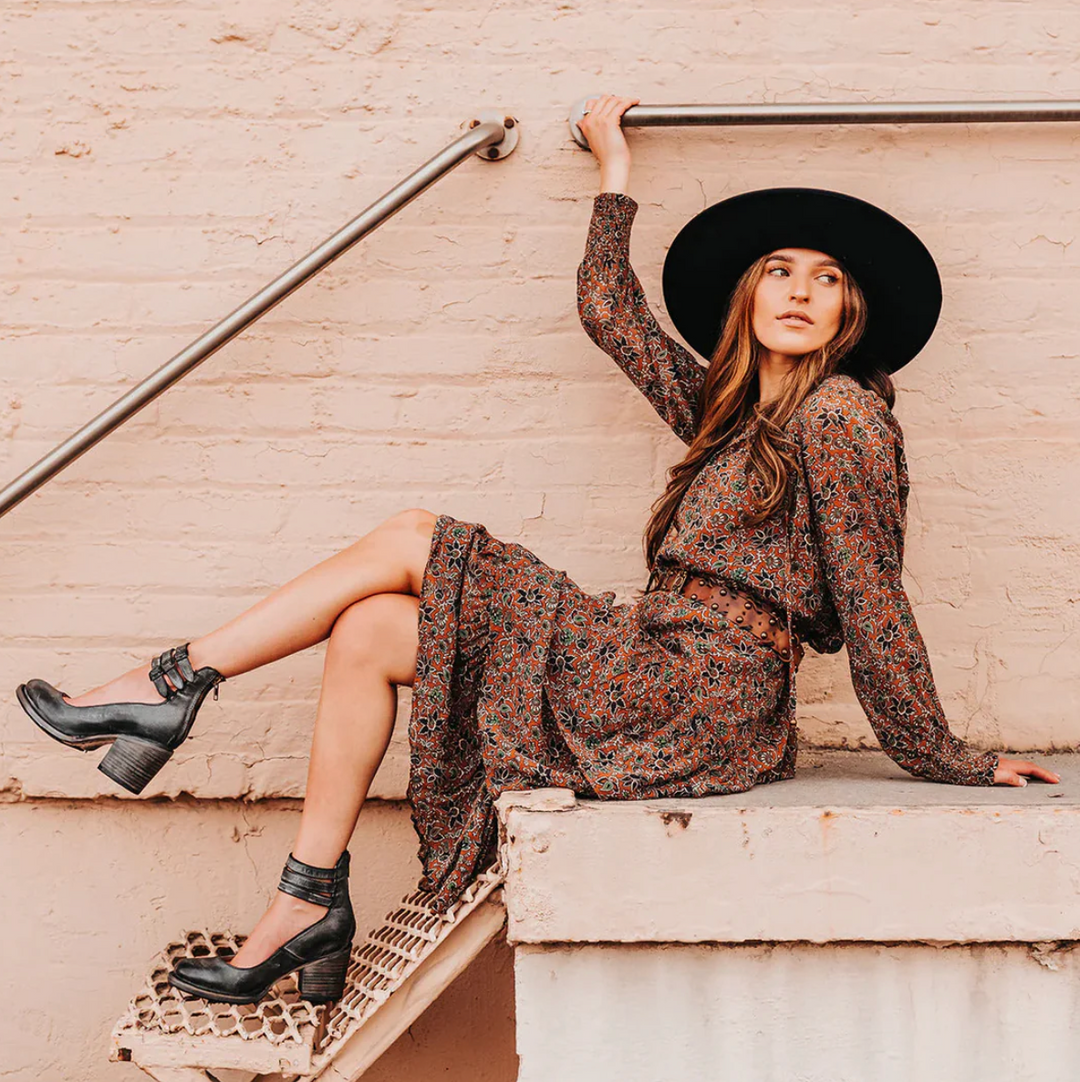 DELANEY – VINTAGE STRAP BLOCK HEELS