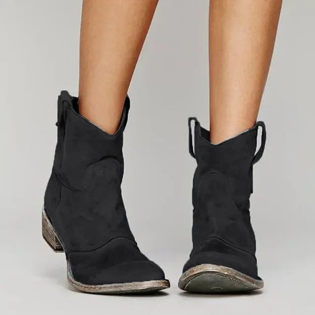 LAYLA – WESTERN ANKLE BOOTS