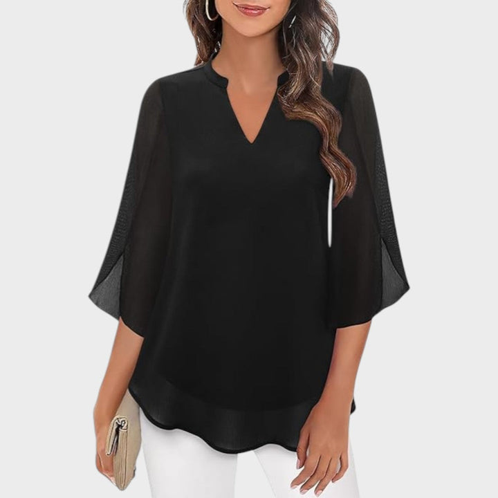SERENA – ELEGANT FLOW ¾ SLEEVE BLOUSE