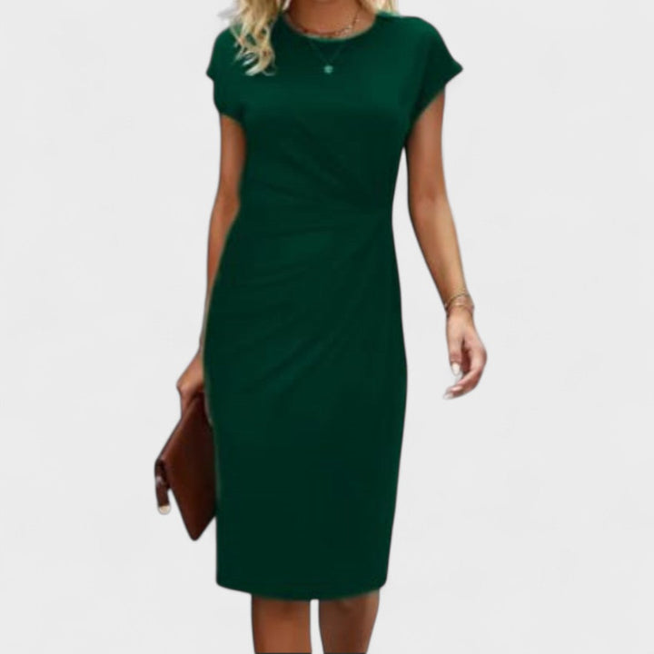 CLAIRE – SCULPTED ELEGANCE RUCHED DRESS