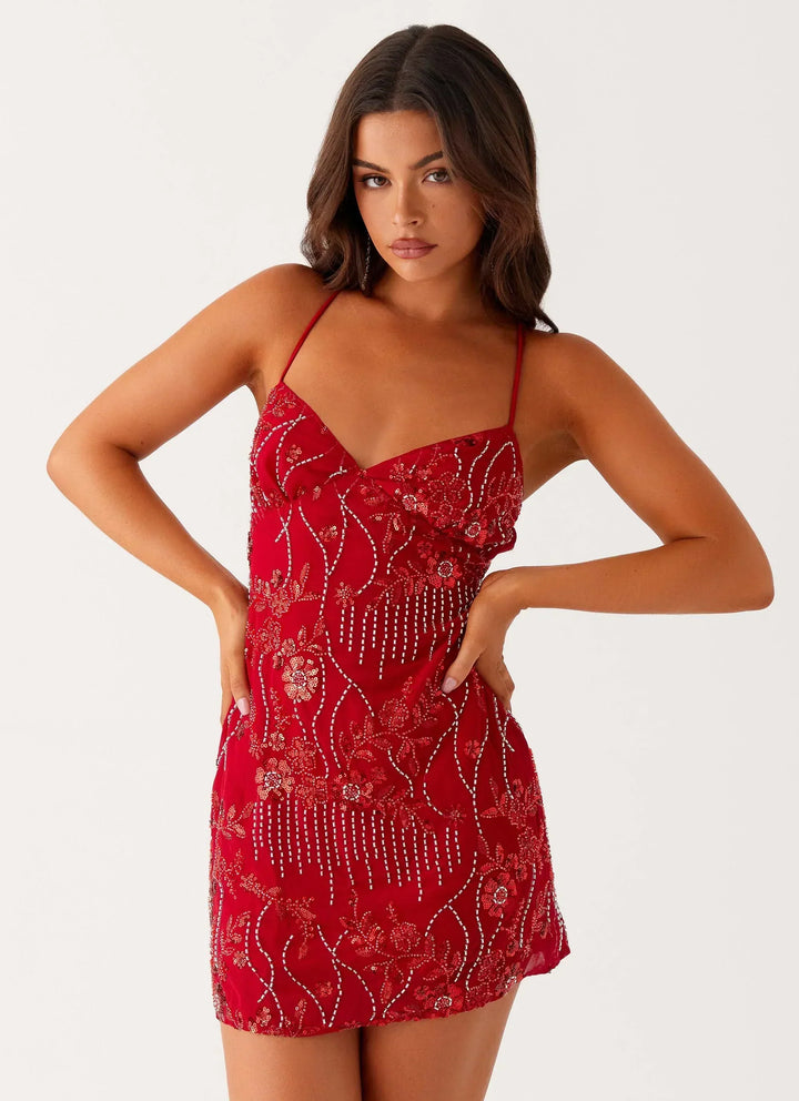 SIENNA – GLAM SEQUIN MINI DRESS