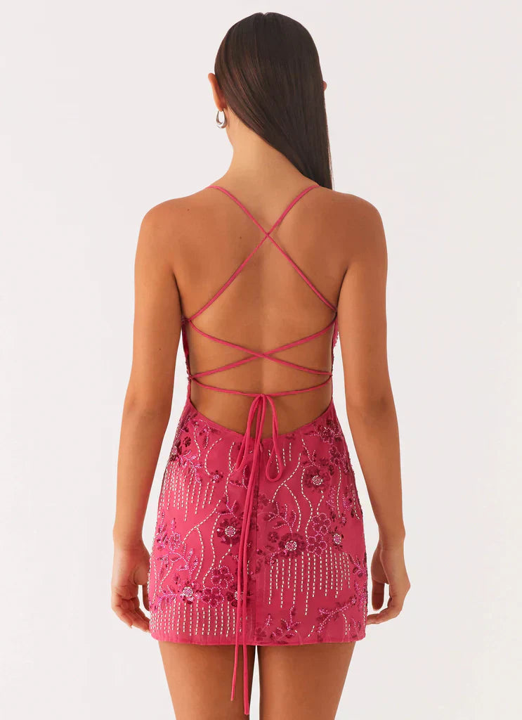 SIENNA – GLAM SEQUIN MINI DRESS