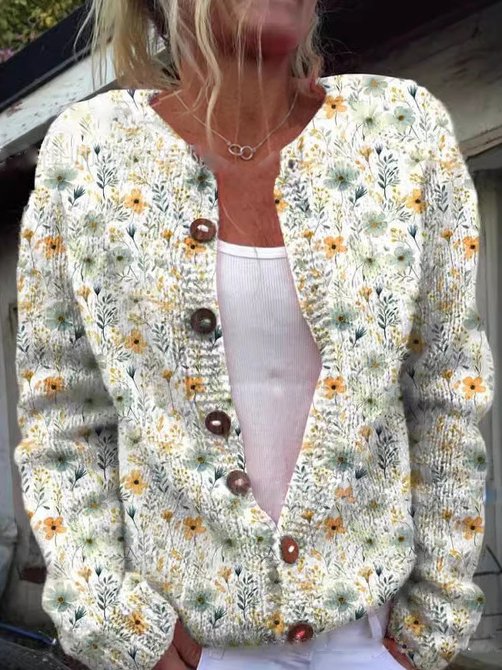 SOPHIA – FLORAL BUTTON-UP CARDIGAN