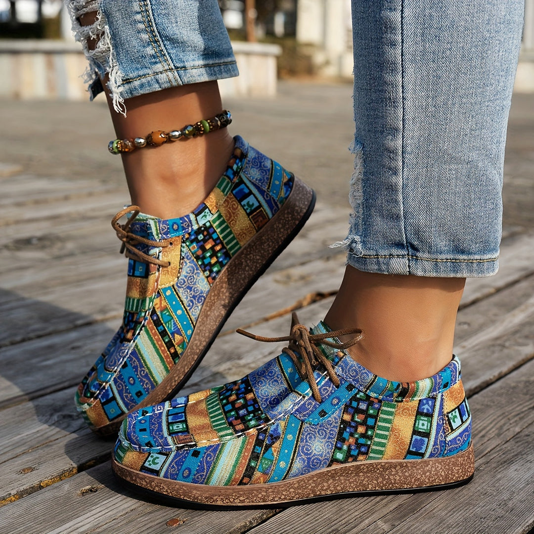 GIANE – BOHO CHIC LACE-UP LOAFERS