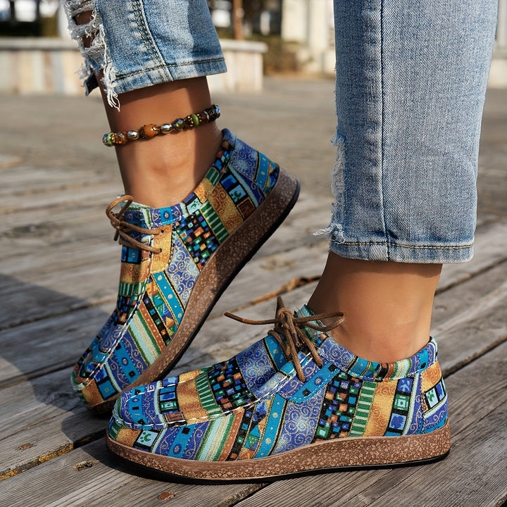 GIANE – BOHO CHIC LACE-UP LOAFERS