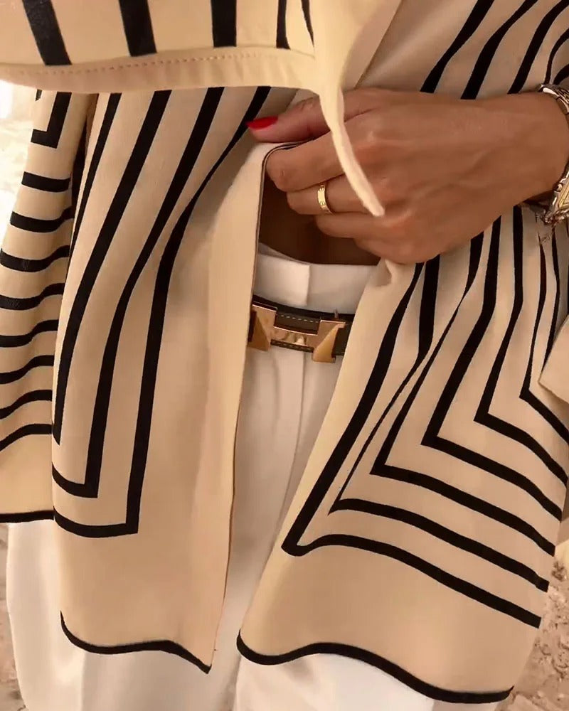 DESTINY – STRIPED FLOWY BLOUSE