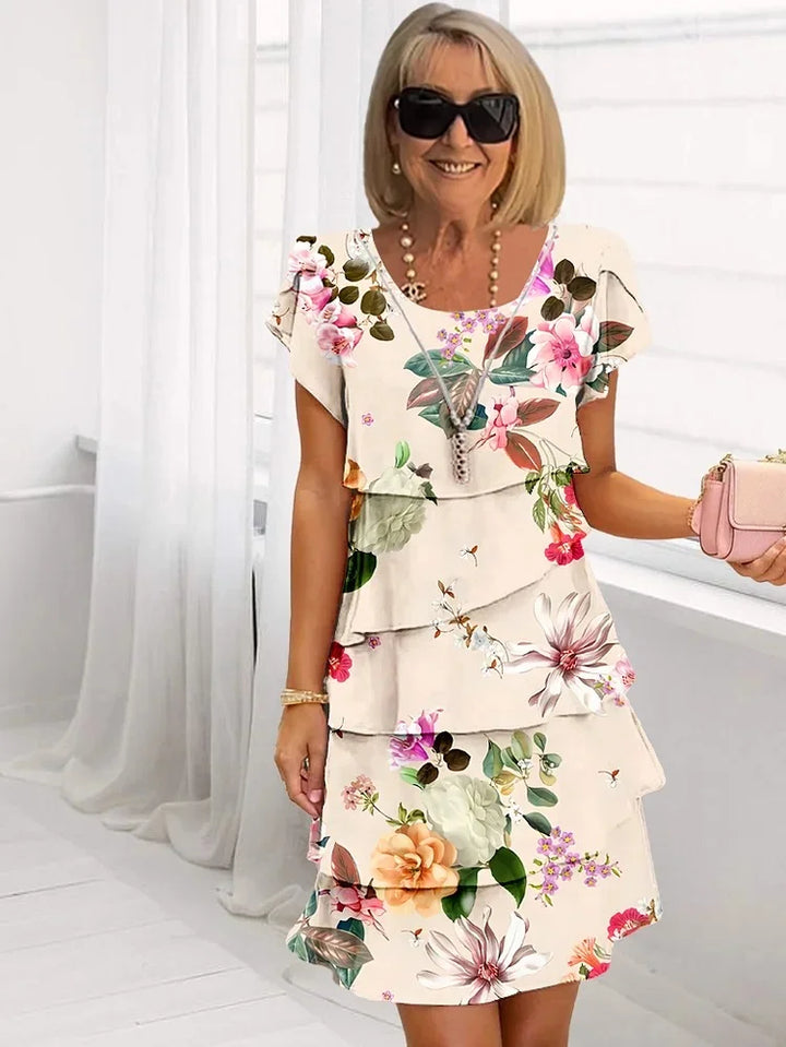 CLAIRE – BLOOMING GRACE TIERED DRESS