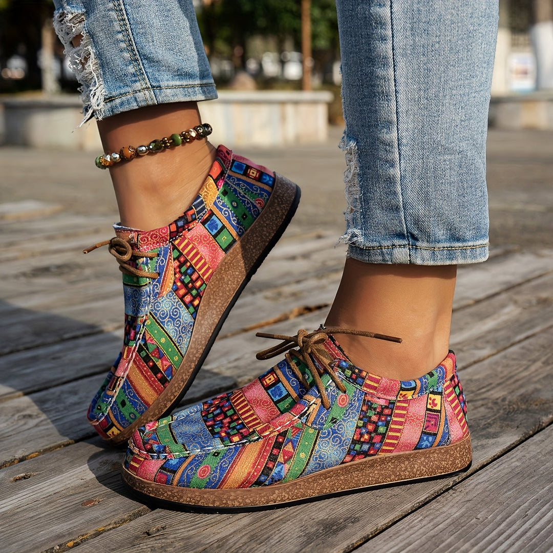 GIANE – BOHO CHIC LACE-UP LOAFERS