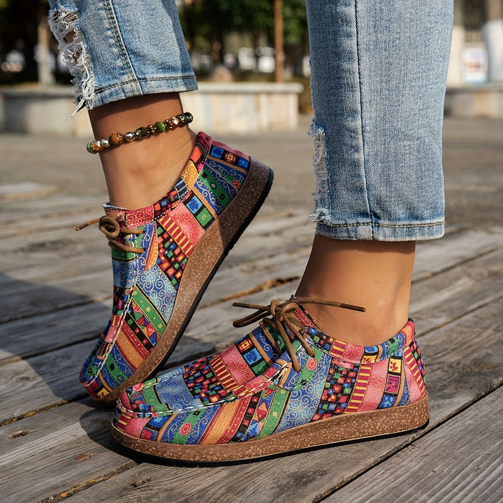 GIANE – BOHO CHIC LACE-UP LOAFERS