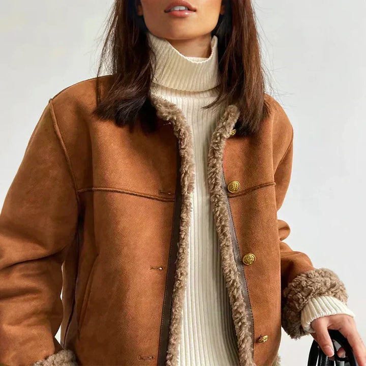 CAMILLE – COZY FAUX SHEARLING JACKET