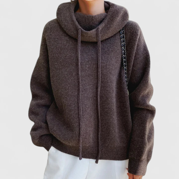 TATUM – RELAXED HOODED KNIT SWEATER