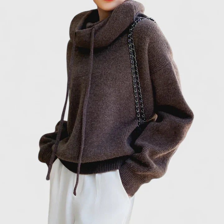 TATUM – RELAXED HOODED KNIT SWEATER