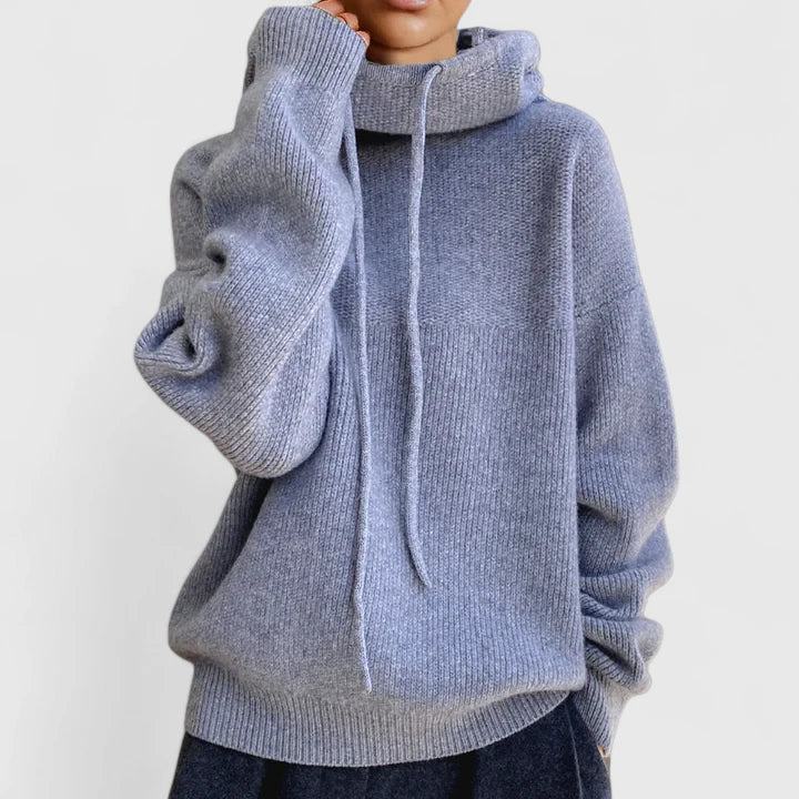 TATUM – RELAXED HOODED KNIT SWEATER