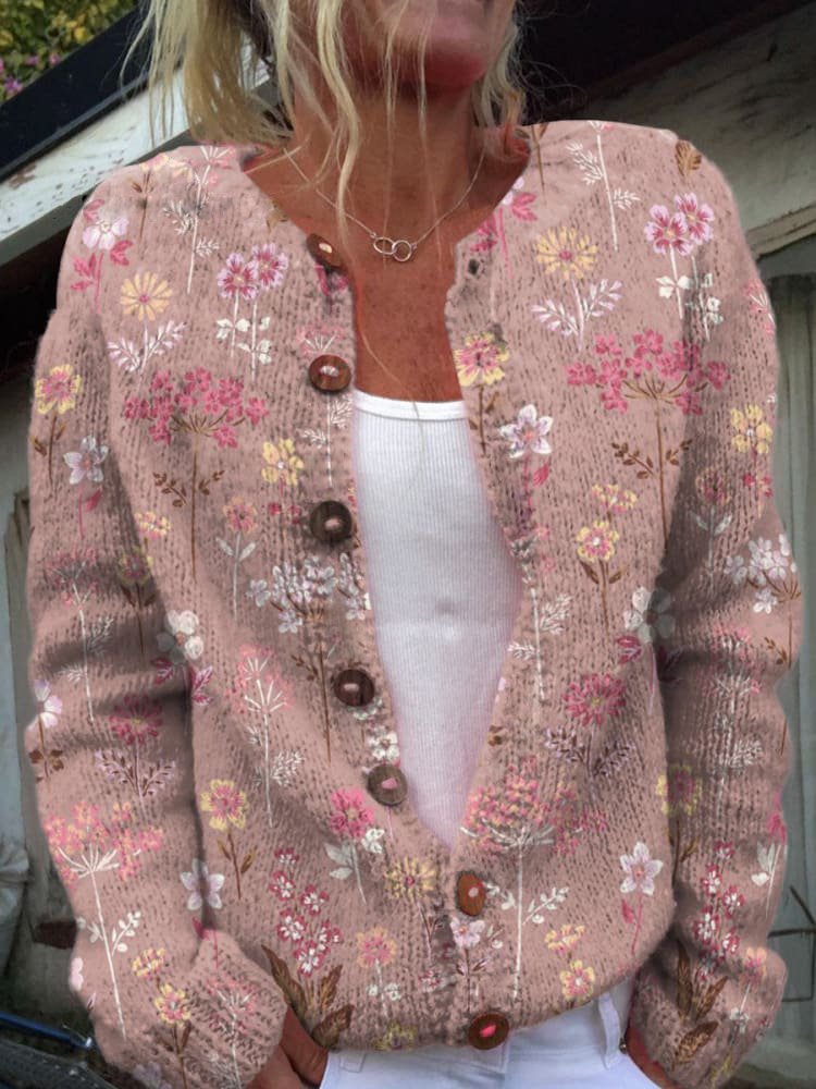 SOPHIA – FLORAL BUTTON-UP CARDIGAN