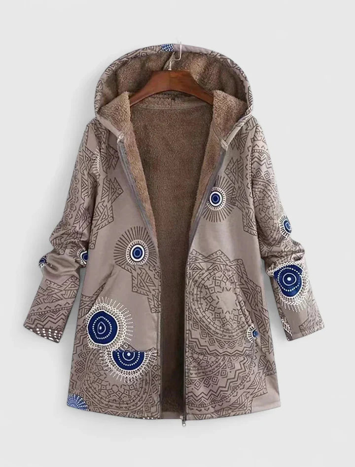 SARA – BOHO CHIC SHERPA-LINED COAT